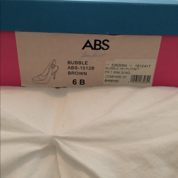 Allen B Schwartz brown slingback heels size 6 - Picture 5 of 7